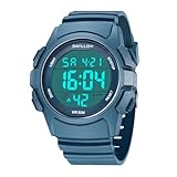 Dayllon Uhr für Männer Digitale Sportuhren Wasserdicht Militär Multifunktions Chronograph Stoppuhr Armbanduhr mit LED Hintergrundbeleuchtung/Alarm/Datum (Blau)