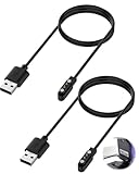 2 Stück Universal Smartwatch Ladekabel Magnetisch, 2 polig 4 mm USB Ladekabel 60 cm für Smartwatches, Smart Watch Ladegerät kompatibel mit YAMA SW022/AGPTE LW11/Ticwatch GTX/LS05 & Fitness Tracker