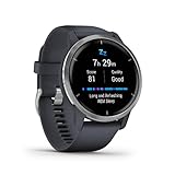 Garmin [renewed] Venu 2 – GPS-Fitness-Smartwatch mit ultrascharfem 1,3“ AMOLED-Touchdisplay, Fitness & Gesundheitsfunktionen, über 25 vorinstallierte Sportarten, GarminMusic & Pay [Generalüberholt]