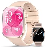 Blackview Smartwatch Damen Herren, AMOLED-Bildschirm immer an, Fitnessuhr mit Telefonfunktion, Anrufe tätigen/empfangen, Sportuhr 100+Sportmodi, Puls-Schlaf-Monitor, Schrittzähler, Uhr für Android iOS