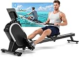 CHAOKE Rudergerät für Zuhause, 2026 Neues Upgrade Leises Magnetisches Rudergerät, App-Kompatibel, 16 Widerstandsstufen, Verbesserte Doppelschienen für Mehr Stabilität, Belastbar bis 160KG
