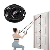 HoaaiGo Türankergurt für Widerstandsbänder - Multi-Punkt-Anker Fitnessstudio für Zuhause, Tragbares Widerstandsband, Schwarz, Nylon, 5.1 Meter, Robust und Funktional