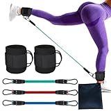 Quixotical Fußschlaufen Kabelzug mit D-Ringen, Verstellbarer Ankle Straps, Fußschlaufen für Fitness Training, Ankle Straps für Frauen und Männer Beinstrecker, Gesäßmuskeln und Beintraining