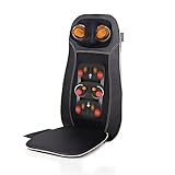 Medisana MCN Shiatsu Massagesitzauflage, Rückenmassage und Nackenmassage, Massagematte mit Wärmefunktion, 3 Intensitäten, Rückenmassagegerät mit Rotlichtfunktion, für zu Hause & das Büro