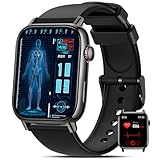 BANLVS 2025 Smartwatch Herren Damen mit 𝐁𝐥𝐮𝐭𝐳𝐮𝐜𝐤𝐞𝐫/EKG/HRV, 1,83' Gesundheitsuhr mit Pulsuhr, SpO2, Schlafmonitor, Blutdruck 145+ Sportmodi IP68 Fitnessuhr Schrittzähler iOS Android Schwarz