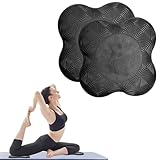 Kniekissen Yoga, 2 Stücke Rutschfest Yoga Knie Padmatte 20x20cm Knieschoner Matte Unterstützung der Knie Handgelenke und Ellenbogen, für Yoga Fitness Pilates (Schwarz)