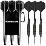 WayArrival Steeldarts Set - 23g Dartpfeile mit Metallspitze | Professionelles Dartpfeile Set mit Aufbewahrungsbox