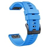 Quickfit 22mm für Garmin Fenix 5/5 Plus/6/6 Pro/8 47mm/7/7Pro/E 47mm, Quickfit Armband 22mm für Garmin Epix 2, Instinct/Instinct 2, Forerunner 935/945/955/745, Approach S60/S62, Descent G1(Blau)