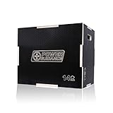 POWER GUIDANCE Holz Plyo Box, Jump Box - Ideal für Cross Training - 75/60/50cm, 60/50/40cm, 40/35/30cm - Plyometrische Sprungbox (Schwarz-S)