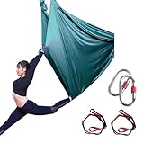 Generisch Yoga Vertikaltuch, Aerial Yoga Tuch, 5M x 2.8M, Nylon, Dunkelgrün