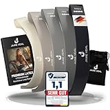 JAMIE VIDAL Fitnessbänder - Kurz, Premium Latex, Widerstandsbänder, Miniloops, Terrabänder, Fitness, kurz, Sport, Resistance Bands, Gymnastikband, Terraband, Workout, Band, Fitnessband, grau-beige