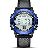 BAISHIOI Herren Digitaluhren Outdoor Multifunktionsuhren für Männer LED 30M Wasserdicht Alarm Kalender Herren Sportuhren mit Silikonband -Blau