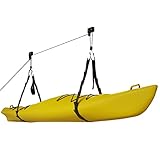 RAD Sportz Unisex-Erwachsene Hebebühne – Seilzugsystem mit 56,7 kg Kapazität für Kajak, Kanu, Fahrrad oder Leiter Aufbewahrung, Schwarz, Pack of 1