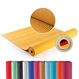 DoYourYoga Fitnessmatte Yogamatte »Kirana« aus ECO-PVC - 183 x 61 x 0,4 cm - rutschfest & robust - Gymnastikmatte Yoga Matte Trainingsmatte Pilates Workout - Curry