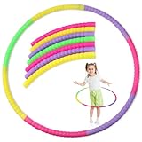 YNOYMO Hula Hoop Reifen Erwachsene und Kinder, 7-teilig, Einstellbare Größe, Fitness, Gymnastik, Tanz, 3-8 Jahre, ABS-Kunststoff, Leuchtende Farben