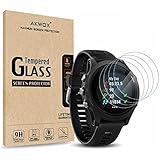 AKWOX 4 Stück Schutzfolie Kompatibel mit Garmin Forerunner 935 Schutzglas, 9H Härte Kratzfest Glasfolie für Garmin Forerunner 935 Displayschutzfolie