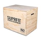 SUPRFIT Baltrun Plyo Box Holz – stabile Sprungbox für plyometrisches Training & Sprungkrafttraining - Jump Box mit 3 Sprunghöhen 50 x 60 x 75cm, vormontiert – (Braun)