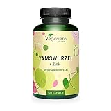Yamswurzel Kapseln | 1.000 mg Mexican Wild Yam Extrakt (20:1) | 200 mg Diosgenin + Zink | 120 Stück | Laborgeprüft | Ohne Zusätze | Deutsche Produktion Vegavero