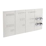 Amazon Basics Rechteckig Stecktafelset aus Metall, 48 Teile, Grau