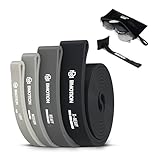 Müller & Blum Fitnessbänder Set mit Tragetasche und Türanker, Widerstandsbänder in 4 Widerstandsstufen, ideal für Calisthenics, Krafttraining, Yoga, Pilates (4-er Set (Light, MEDIUM, Heavy, X-Heavy))