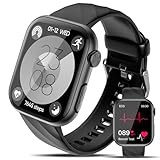 Lgnitek Neu Smartwatch EKG+HRV/Harnsäure/BMI/ΒΙυtｚυcker/Bluetooth Anrufe 1.97'' AMOLED Smartwatch mit SOS-Notruf, 24H Herzfrequenz SPO2 Blutdruck Schlafmonitor Fitnessuhr für Android/iOS