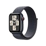 Apple Watch SE (2. Generation) GPS + Cellular 40 mm Smartwatch mit Aluminiumgehäuse in Mitternacht und Sport Loop in Tinte (One Size). Fitness und Schlaftracker, Unfallerkennung, CO₂ neutral