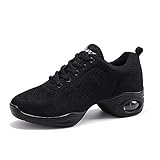 Split Sole Athletic Schuhe Trainer leichte Jazz Fersenschuhe Training Tanzsneaker Laufschuhe Leichte Luftkissen Schuhe Black 39