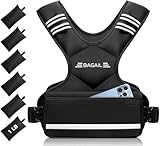 BAGAIL Verstellbare Gewichtsweste für Krafttraining, abnehmbare Eisensandsäcke, verstellbare Brustgröße, Fitnessweste für Männer und Frauen, ideal für Fitnessstudio-Workouts und Aerobic-Übungen