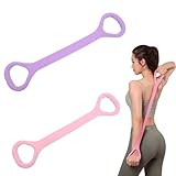 2025 Fitnessbänder mit Griffen,Widerstandsbänder Krafttraining,Fitnessband Gummi,Resistance Bands für Rücken und Schultern,Gymnastikband Elastisch für Muskelaufbau Pilates Yoga Krafttraining,2 Stück
