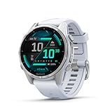 Garmin fēnix 8 43mm – hochwertige Multisport-Smartwatch mit 1,3' AMOLED Touch-/Tastendisplay, Taschenlampe, TOPO-Karten, über 80 vorinstallierte Sport-Apps, Telefonie, Music Pay