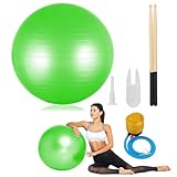 Cardio-Trommel-Ausrüstungs-Set, 66 cm, Fitness-Balance-Ball mit Pumpe und 90 g Stäbchen, Aerobic-Gymnastikball für Stabilität, Pilates, Yoga und Schwangerschaft