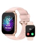 RUIMEN Smartwatch mit Telefonfunktion,Smartwatch für Damen Herren HD-Touch Screen Fitnessuhr mit SpO2-Überwachung Pulsuhr Schlafmonitor Schrittzähler Uhr Multi Trainingsmodi für Android iOS