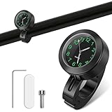 mizikuu Motorrad Uhr, Lenkeruhr Motorrad Wasserdicht Lenkerhalterung Schwarz Fahrrad Uhr Motorraduh für Lenker Motorraduhren für Motorräder Elektrofahrzeuge