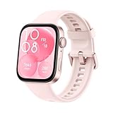 HUAWEI Watch FIT 3 Smartwatch, Bluetooth Anrufe, GPS, iOS&Android, 1,82' AMOLED-Display, Bis zu 10 Tage Akku, Gesundheits&Fitness-Management, +6 Monate erweiterte Garantie, Rosa Fluorelastomer