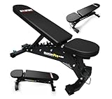 K-Sport: *BLACK LINE* - PROFI Hantelbank | Premium Profi Trainingsbank bis 375 kg belastbar I vielfach verstellbare Multifunktionsbank I Schrägbank & Flachbank Bankdrücken