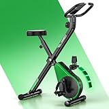 Heimtrainer Fahrrad Klappbar, VANNECT Hometrainer Fahrrad Klappbar, Ergometer Heimtrainer mit 16 Stufen Magnetwiderstand, Herzfrequenzsensor, LCD-Monitor & Komfort-Sitz für Zuhause & Büro, bis 150kg