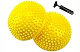 2er-Set Therapie Balance Igel mit Luftpumpe, Balance-Igel Set, Fitness Halbkugel Trittstein Gymnastik Yoga Balance-Kugel für Kinder & Erwachsene, Versch Balanceübungen