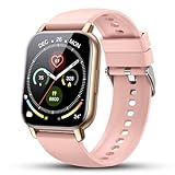 Poounur Smartwatch Damen mit Bluetooth Anrufe, 1.95' HD Touchscreen, Fitnessuhr mit Pulsuhr/Schlafmonitor, 112+ Sportmodi Fitness Tracker mit Schrittzähler IP68 Wasserdicht Watch für Android iOS Gold