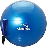 CampTeck U6764 Unisex Gymnastikball 65cm mit Handpumpe für Yoga, Fitness, Fitnessstudio, Pilates - Blau