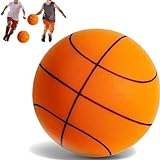 Lautloser Basketball - Silent Basketball, Lautloser Basketball für zuhause, Mute Ball, Unbeschichteter Trainingsschaumball Mit Hoher Dichte für Verschiedene Indoor-Aktivitäten (18CM, Orange)