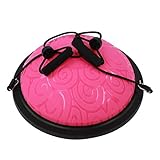 Wakects Halber Yoga-Ball, Balance-Trainer-Ball, ABS-Yoga-Übung, Halber Gymnastikball für Heim-Fitnessstudio, Kerntraining, Fitness, Stabilität, Trainingsgeräte (PINK)
