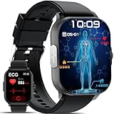 Smartwatch EKG Gesundheitsuhr Damen Herren 2.01'Smart watch mit blυtdrυckmessυng/ΒΙυtｚυcker/HRV/Harnsäure/Telefonfunktion/SOS-Notruf/24H Herzfrequenz/SpO2/ΒΙυtdrυck Schlafmonitor Fitnessuhr 2025 7Neue