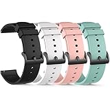 RuenTech Armband für AGPTEK LW11, 22 mm Ersatz-Silikonarmband für AGPTEK Smartwatch-Zubehör (4er Pack B)