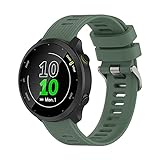 Wownadu 20mm Ersatzarmband Kompatibel mit Garmin Forerunner 55/158 / 245/165 / 645 Armband Weiches Silikon Ersatz Armbänder Sport für Damen Herren Grün (Keine Uhr)