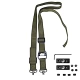 ACEXIER Taktische 2-Punkt-Schlingen mit QD-Halterung MS4-Schlingengurt Schnelles Abnehmen Dual QD Swivel Multi-Mission Sling System Double Point (Green)