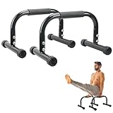 KingMile Parallettes, Handstand Barrenm, Großer Push Up Bar & & Dip Barren, Rutschfeste Liegestützgriffe, Calisthenics Equipment für Indoor & Outdoor, Geeignet für Heim-Fitness & Liegestütze (Schwarz)