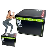 Jump Box - Sprungbox - 40x30x35 cm - Anti-Rutsch Oberfläche - Tragfähigkeit 300 KG - Stoßfeste Und rutschfeste Step-Up-Box Für Übungen, Trainingsgeräte Fürs Fitnessstudio, Schwarz