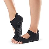 Toe Sox Yoga-Socken, Unisex Erwachsene, Halbzehensocken M Schwarz