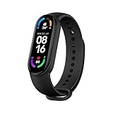Xiaomi Mi Band 6 Smartwatch, 3,9 cm (1,56 Zoll) AMOLED-Display, Schlafüberwachung, Übungs-Tracker, Bluetooth, wasserdicht, globale Version