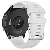 ANBEST 22mm Armband für Garmin Vivoactive 4/Forerunner 255/265/Venu 2 Armband, 22mm Silikon Quick Release Armband Kompatibel mit Gear S3/Huawei Watch GT Ersatzarmband, Weiß